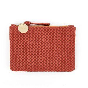 Clare V Coin Clutch in Poppy Lizard, NWoT